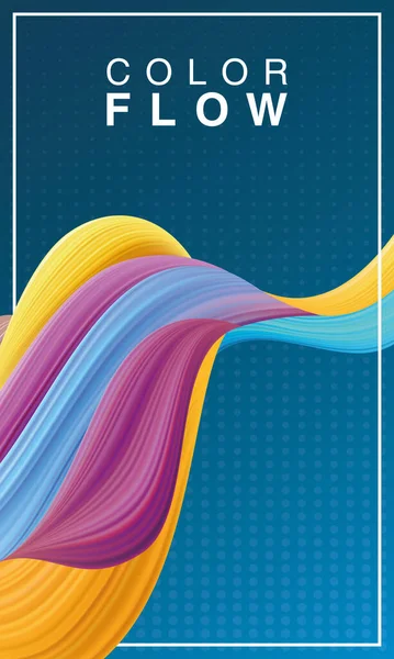 Farbe Flow Hintergrund Plakatvorlage — Stockvektor