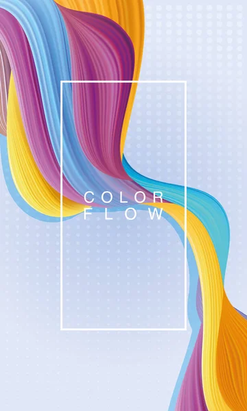 Farbe lebendigen Fluss mit Rechteck-Rahmen Hintergrundvorlage — Stockvektor