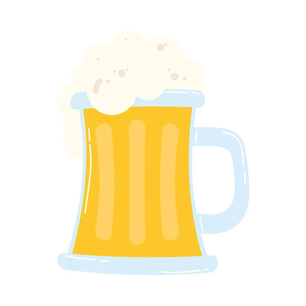 Bierglas trinken isolierte Ikone — Stockvektor
