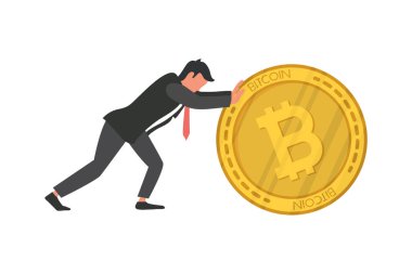 İş adamı bitcoin şifreleme para birimi simgesini zorluyor