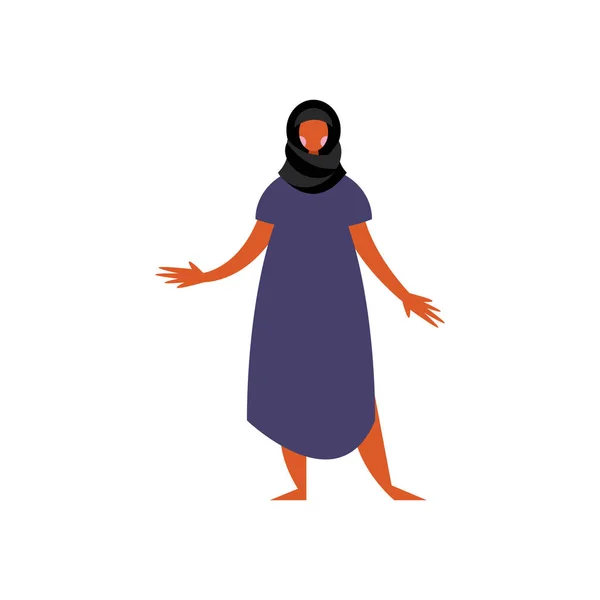 Muslim νεαρή γυναίκα avatar χαρακτήρα — Διανυσματικό Αρχείο