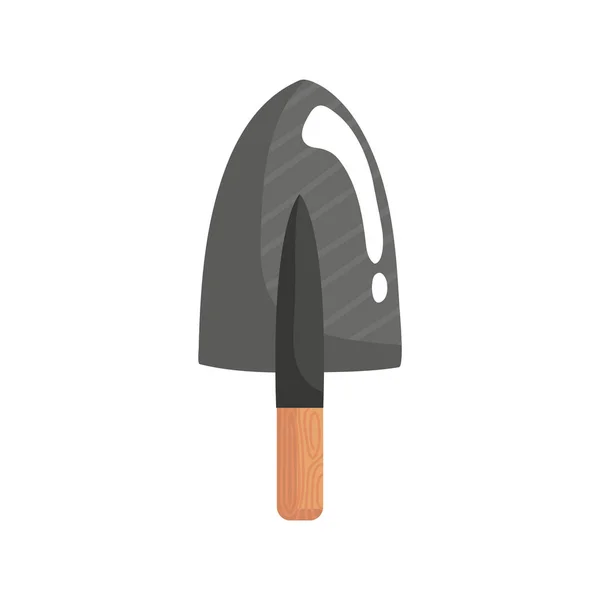 Schaufel Werkzeug Gartenarbeit isoliert Symbol — Stockvektor