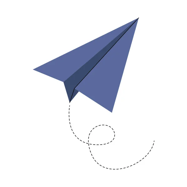 Papier Flugzeug Spielzeug fliegende Ikone — Stockvektor
