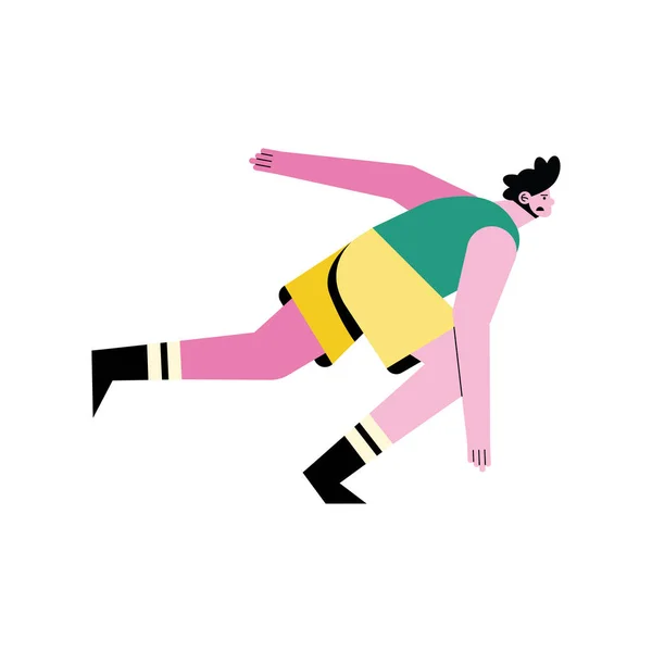 Uomo atleta in esecuzione personaggio avatar — Vettoriale Stock