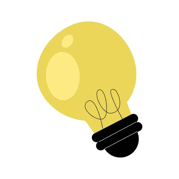 Bombilla idea de luz icono aislado — Vector de stock