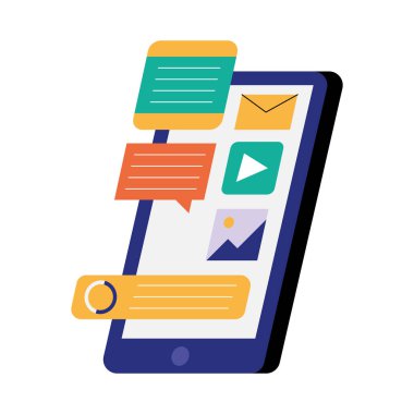 Sosyal medya aygıtı simgesine sahip akıllı telefon