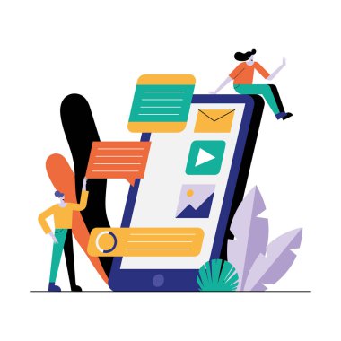 Akıllı telefon teknolojisi kullanan genç kızlar