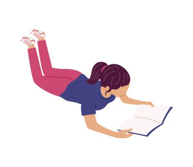 Kitap okuyan genç bir kadın, kitap günü kutlaması.