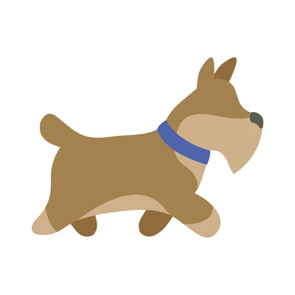 Χαριτωμένο μικρό σκυλί κατοικίδιο ζώο χαρακτήρα — Διανυσματικό Αρχείο