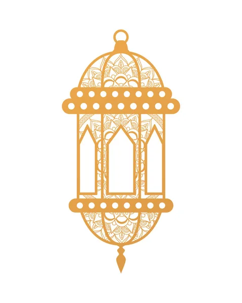 Ramadan kareen fest lampa guld — Stock vektor