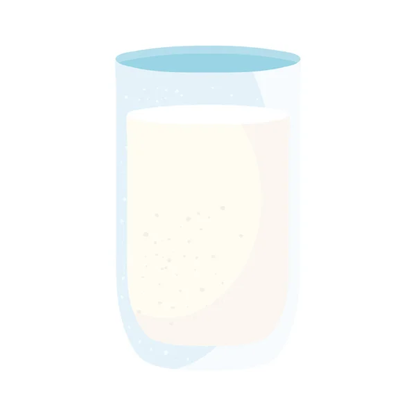 Glas mit Milchgetränk-Symbol — Stockvektor