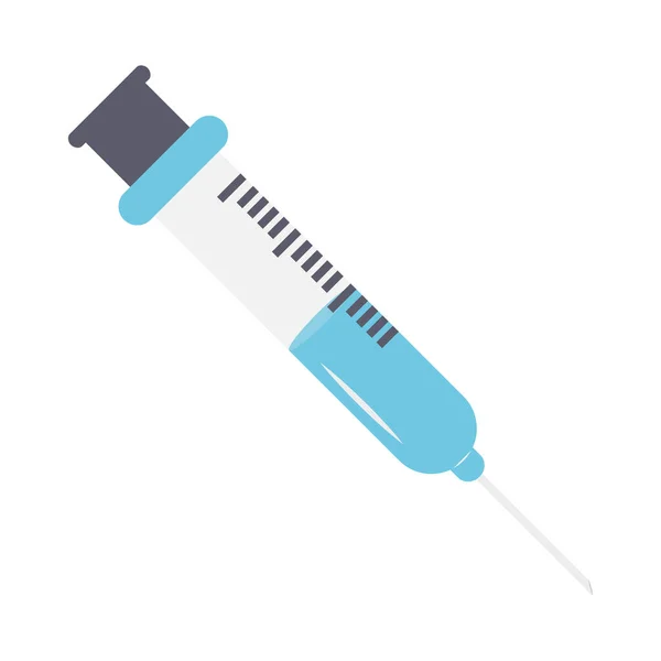 Injection syringe vaccine medical icon — Stock Vector