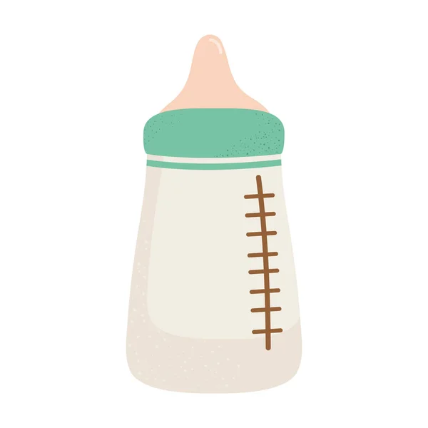 Milk bottle baby accessory icon — Stock Vector