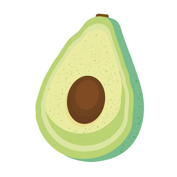 Avocat légume frais nutritif icône — Image vectorielle