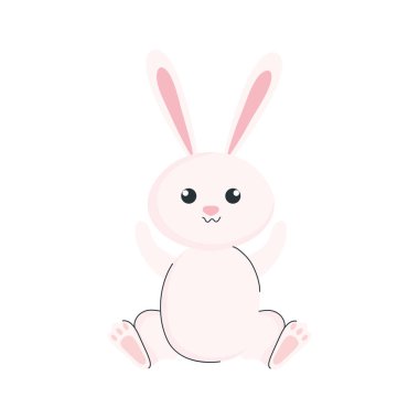 Şirin küçük tavşan kemirgen mevsimlik simgesi