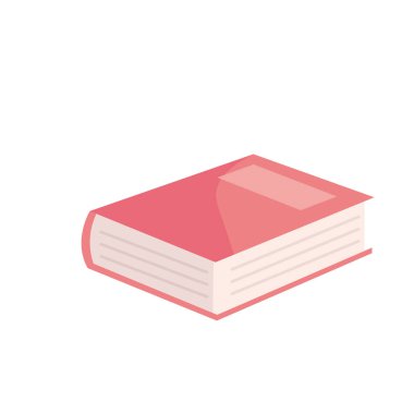 pembe ders kitabı kitaplığı izole edilmiş simgesi