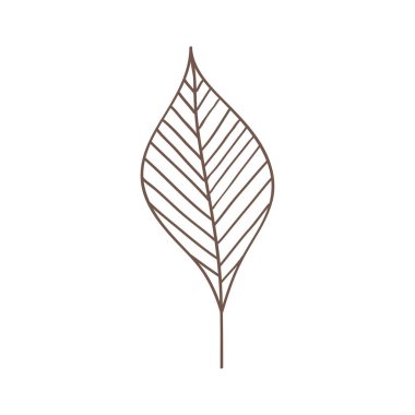 Yaprak el çizilmiş biçim simgesi