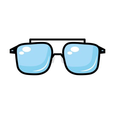 gözlük optik aksesuar izole simgesi