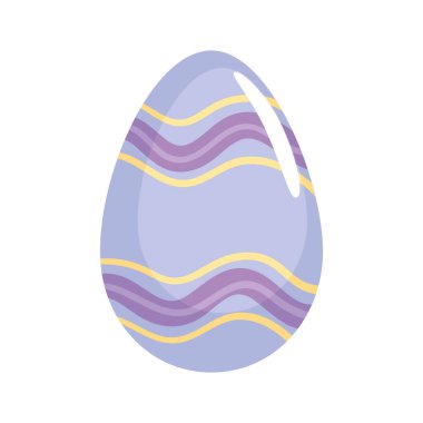 Mutlu Paskalya mevsimi Dalgalarla boyanmış leylak yumurtası