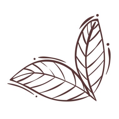 Yapraklar bitki çizim çizim biçimi simgesi