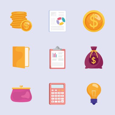 Dokuz tasarruf yönetim simgesinden oluşan paket