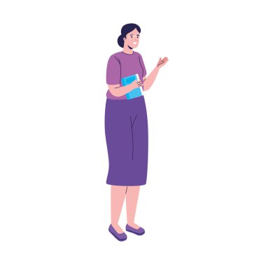 Kitap karakterli genç bir kadın.