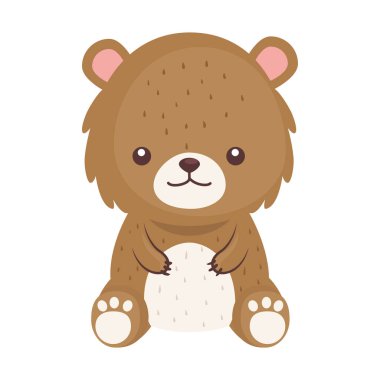 Sevimli, sevimli, ayı hayvan karakteri