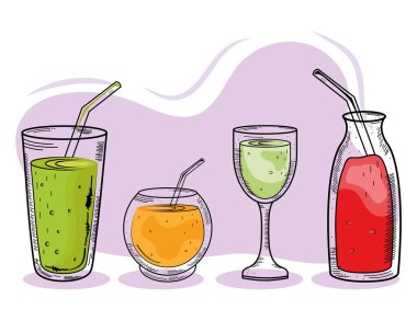 Dört içecek paketinin simgesi