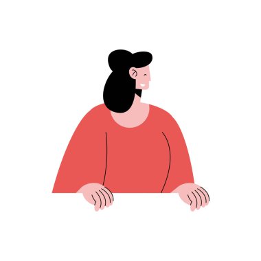 Genç kız avatar karakter simgesi