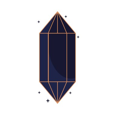 siyah kuvars ezoterik izole simge