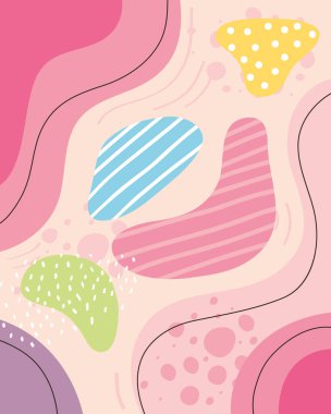 pembe ve renkler abstrac organik şekil arkaplanı