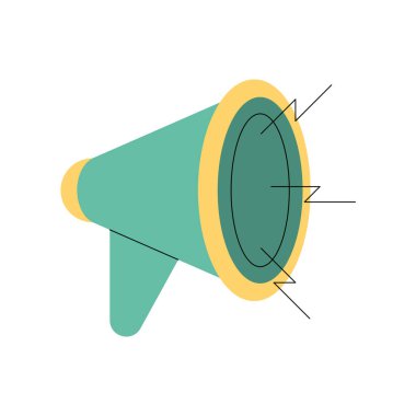 megafon sesi izole edilmiş ses simgesi