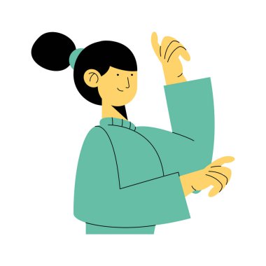 Genç kadın avatar karakter simgesi