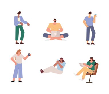 Avatarlarda çalışan altı kişilik grup