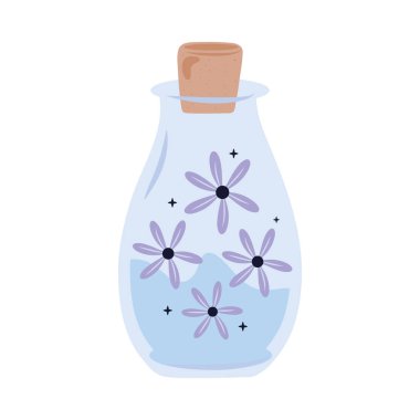 potion spell flask with flowers esoteric icon