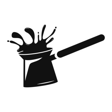black coffee utensil silhouette icon