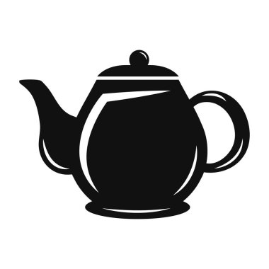 black teapot utensil silhouette icon
