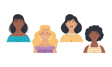 Kadınlar karakterleri avatarlar