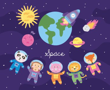 şirin uzay simgeleri