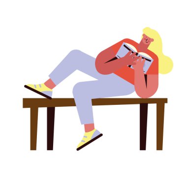 Kadın okuma masası