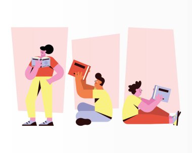 üç okuyucu karakter