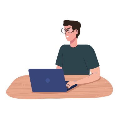 dizüstü bilgisayar kullanan adam