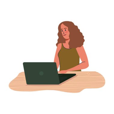 Çalışan genç kadın