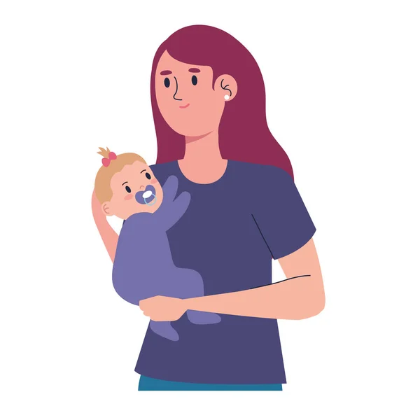 Mãe e bebê —  Vetores de Stock