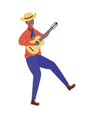 Gitar çalan çiftçi