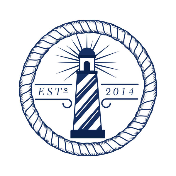 nautical lighthouse label