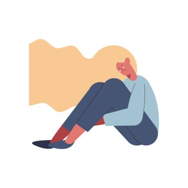 depresif sarışın kadın