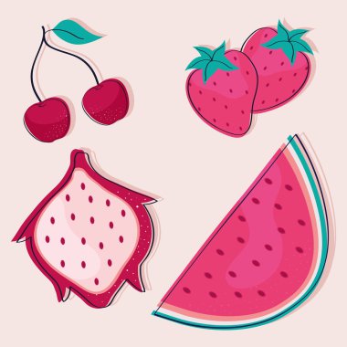 tropik meyveler dört