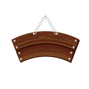 Ahşap sinyal asılı