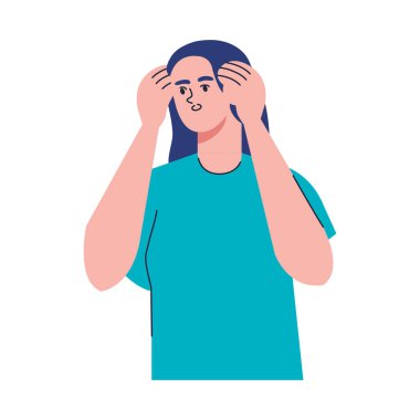 kız panikleyen karakter